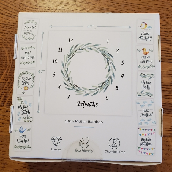 Little Luxury Lane Baby Milestone Blanket + Milestone cards - Picture 2 of 4
